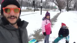 No school leads to sledding on 1 inch of ice