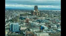 Liverpool skyline from 450 feet in the sky