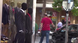 Men dress up as mannequins to play scare prank on passers-by [Clean Version]