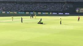 Streaker invades pitch during England vs Australia in Perth