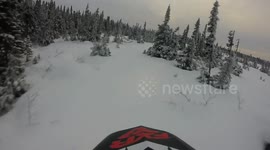GoPro Snowmobile Crash!!
