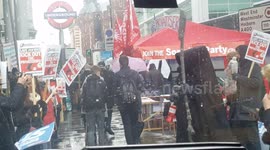 NHS protest with the Grim Reaper