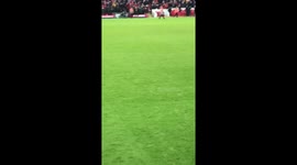 Mohamed Salah gives kid his shirt after draw to Tottenham Hotspur