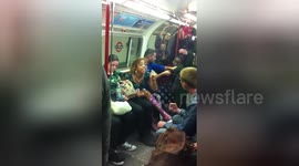 Newsflare Edit - Am British fighting on the train