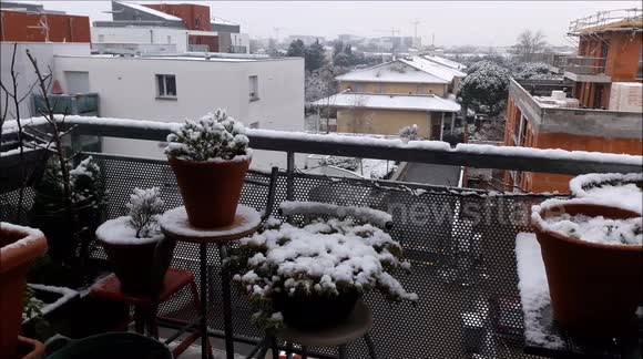 Snow in Toulouse : february 8th 2018 / Neige à Toulouse ce matin le 8 fevrier 2018