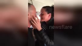 Romantic man stages very public proposal on board passenger plane