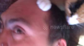 Lani giving me a bath!!!