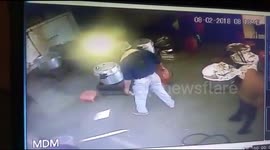 Pressure cooker explodes in Indian school kitchen
