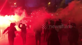 PSG fans hit the streets of Madrid ahead of Champions League match
