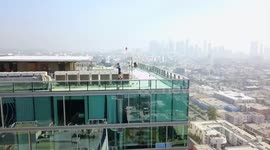 Rooftopping with drone in downtown LA