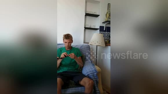 Newsflare Edit - Cat dad makes cat a hammock