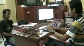 alleged perpetrators of terrorists in the secure polres probolinggo city, eastern Java, Indonesia