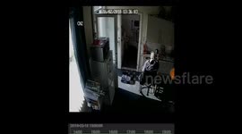 My dad falls asleep while holding kettle that has just boiled and burns himself.