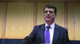 Gerard Batton at Press Conference to announce his interim leadership of UKIP at EGM to decide whether party members will back Henry Bolton as Party leader or endorse the NO confidence vote of the National Executive Committee