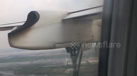 Plane's engine catches fire and gets shut down mid-air
