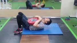 25kg weighted neck bridge!