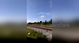 Newsflare Edit - Look at this crazy idiot woman playing chicken whit the trai i swore an oth to protect r raillines