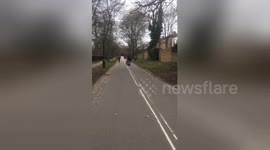 Newsflare Edit - Old man in top hat brings techno vibes to Kensington