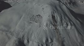 Avalanche in Swiss Alps caught by drone