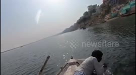 Guide drinking water from Ganges