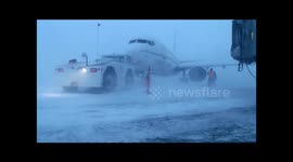 Aircraft pushback in bad weather