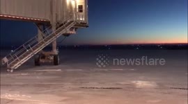 Sunset when the sun never comes above the horizon