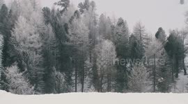 Footage captures winter storm in Switzerland