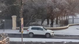 Snow this morning _ scene at Grovelands park LONDON