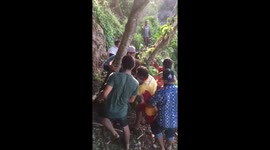 Backpacker rescued after falling 100ft down cliff while looking for drone