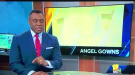 My aunt making Angel Gowns for families who have lost their babies