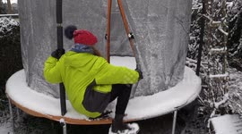 Trampolining in the Snow