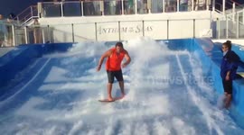 Royal Caribbean Cruise Flow Rider - Full Run Shred no Bail out!