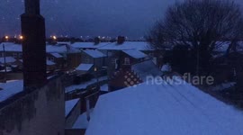 Nightfall time lapse of Beast from the East seen from Grimsby