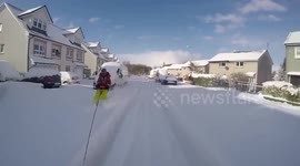 Street Skiing in Glasgow