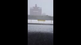 Snow at excel London exhibition centre