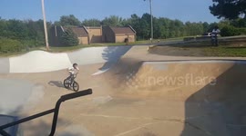 Backflip fail bmx.