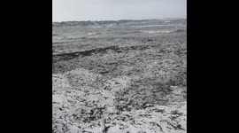 The shore of the Firth of Tay during the Beast from the East