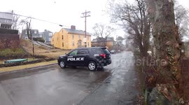 Marblehead Police Closed Beacon Street During Nor'Easter