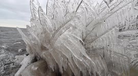 Incredible Ice Formations At Lough Neagh