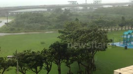 TYPHOON NEOGURI OCEAN FOOTAGE *LIVE IN OKINAWA*