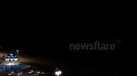 Lightning storm over the  West Pier in Brighton