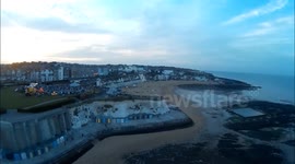 Drone flys into firework display