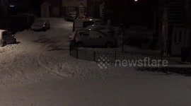 Empty streets after the arrival of The Beast from The East mixed with Storm Emma
