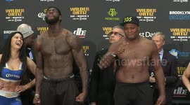 Deontay Wilder gives woman a mighty fright