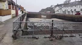 Rain in Portreath, Cornwall UK
