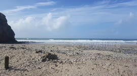 Windy at Porthtowan, Cornwall UK