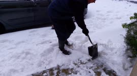 clearing a path in the snow