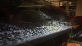 #stuckonatrain stuck on a train stranded near Christchurch uk train stuck in icy conditions near Sway Dorset