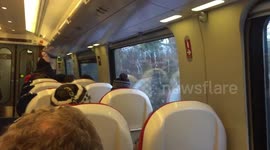 #stuckonatrain stuck on a train stranded near Christchurch uk train stuck in icy conditions near Sway Dorset