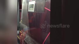 Newsflare Edit - #stuckonatrain stuck on a train stranded near Christchurch uk train stuck in icy conditions near Sway Dorset